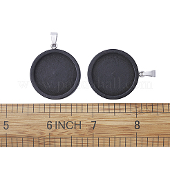 Pendentif cabochon en bois&nbsp;WOOD-TAC0001-B-01