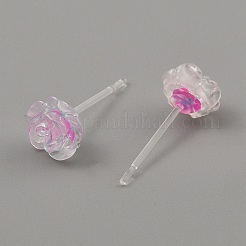 Clous d'oreille en résine&nbsp;EJEW-WH0016-39B
