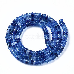 Hebras de cuentas de vidrio de cuarzo cereza azul&nbsp;G-S366-129