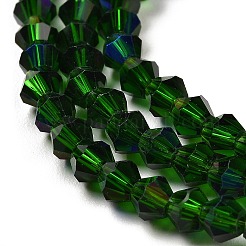 Transparentes perles de verre de galvanoplastie brins&nbsp;GLAA-F029-2mm-D25