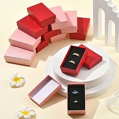 12 Stück Schmuckverpackungsboxen aus muschelförmigem Papier in 2 Farben mit schwarzem Schaumstoffeinsatz&nbsp;CON-FS0001-28A