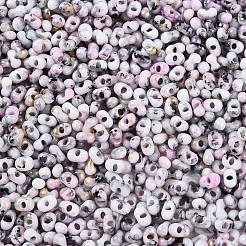 Perline di vetro con vernice da forno bicolore&nbsp;SEED-C003-01O