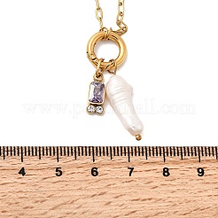 Collane con ciondolo a forma di graffetta in acciaio inossidabile 304&nbsp;NJEW-K255-54G