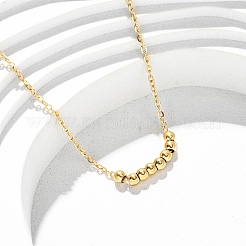 Colliers pendentifs à billes rondes en acier inoxydable 304 pour femmes&nbsp;NJEW-K255-50G