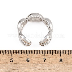 Verstellbare Manschettenringe aus Messing für Damen&nbsp;RJEW-H256-18P