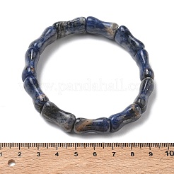 Stretch-Armbänder aus Bambus-Natursodalithperlen für Damen und Herren&nbsp;BJEW-K304-01E