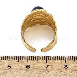 Manschettenringe aus 316er Edelstahl mit natürlichen gemischten Edelsteinen&nbsp;RJEW-Z098-01G-16