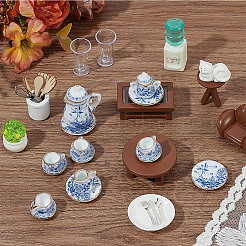 Mini-Teeservice aus Porzellan&nbsp;DJEW-AR0001-13