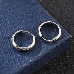 Pendientes de aro de acero inoxidable 201&nbsp;EJEW-P304-15C-P