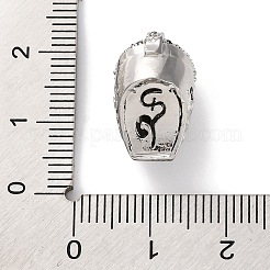 Bastidor con forma de casco chapado en latón con cuentas de circonita cúbica&nbsp;KK-S406-15E