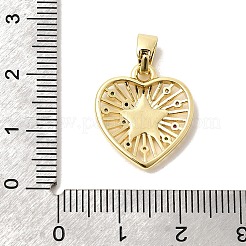 Pendentifs en zircone cubique clair en laiton&nbsp;KK-G554-06G-02