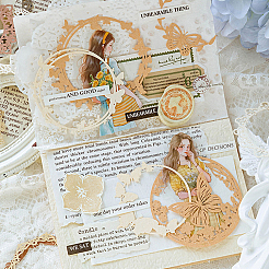6 Satz selbstklebende Papieraufkleber in 6 Stilen&nbsp;DIY-HY0003-43