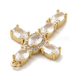 Pendenti in zirconi cubici trasparenti in micro pavè di ottone&nbsp;KK-L228-03G-05