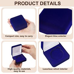 Caja portamonedas de plástico ABS y terciopelo&nbsp;CON-WH0089-299B