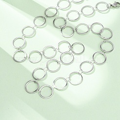 Colliers à maillons annulaires de 12 mm en acier inoxydable 304&nbsp;NJEW-P343-01C-P