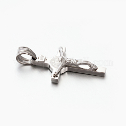 Crocifisso unisex in acciaio inossidabile 201 con tema pasquale resistente all'ossidazione&nbsp;STAS-F010-24P