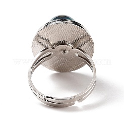 Ovaler Stimmungsring aus Glas&nbsp;RJEW-C031-03P