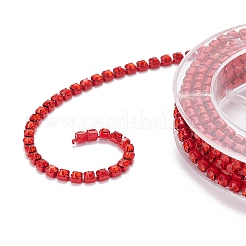 Chaînes de strass siam léger en laiton strass&nbsp;CHC-FS0001-03C