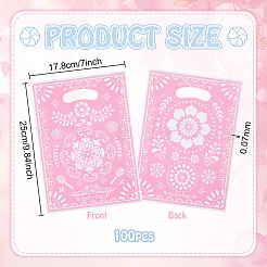 100 sacchetto di carta con stampa floreale&nbsp;ABAG-WH0040-55