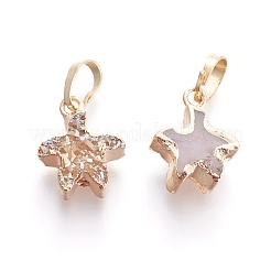 Electroplate natürlichen Druzy Achat Anhänger&nbsp;KK-P174-F