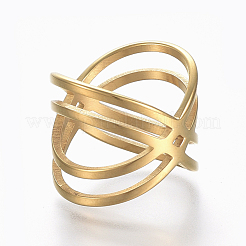 Fingerringe aus Edelstahl 304&nbsp;RJEW-E153-32G-19mm