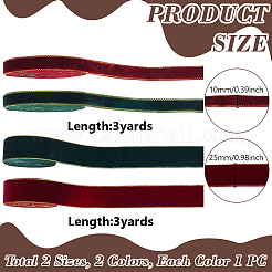 12 Yards 4 Stile Weihnachtsthema Polyester Samtband&nbsp;OCOR-GA0002-58