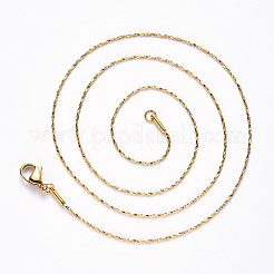 Collana con catena a maglie Boston in acciaio inossidabile 304 con placcatura sotto vuoto in PVD&nbsp;NJEW-S420-006D-G