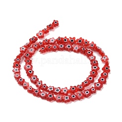Millefiori a mano fili di perline di vetro&nbsp;LAMP-J035-6mm-57