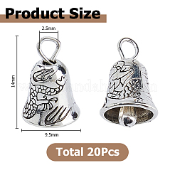 Legierung Glocke Anhänger / charms&nbsp;FIND-WH0173-417AS