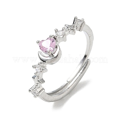 Bagues en laiton avec zircone cubique de micro pave&nbsp;CU-CBADE6A-02B-P