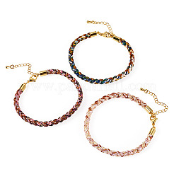 3 Stück 3 Farben 4 mm geflochtene Nylonschnur-Armbänder&nbsp;FIND-TA0009-40A