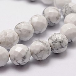 Fili di perline howlite naturale&nbsp;G-D840-44-12mm
