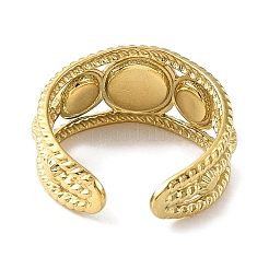Anelli aperti in acciaio inossidabile 304 smaltati per donna&nbsp;RJEW-F166-18G-01