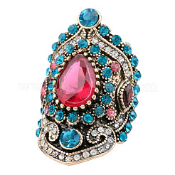 Retro-Fingerringe aus Legierung und Strass&nbsp;FS-WG56BBF-04