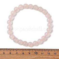Natürliches rosa Mangano-Kalzit-Perlen-Stretch-Armband für Frauen&nbsp;BJEW-JB06715