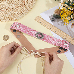 Ceinture en cuir PU avec nœud ovale en alliage&nbsp;AJEW-CL0005-37