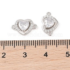 Plaqué rhodium 925 maillons en argent sterling pavé de zircones cubiques transparents&nbsp;STER-O006-06P