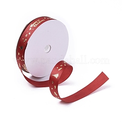 20 Yard weihnachtlich bedrucktes Polyester-Satinband&nbsp;SRIB-P021-B01