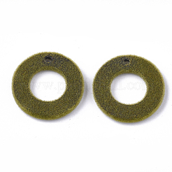 Flockige Acryl Anhänger&nbsp;OACR-T005-08