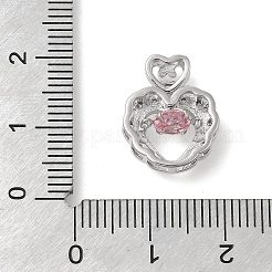 Porte micro ouvrent pendentifs zircone cubique en laiton de placage&nbsp;KK-S396-75P