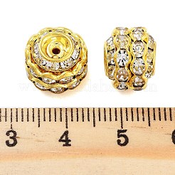 Perline di cristallo e strass in ottone placcato a cremagliera&nbsp;KK-S379-28G