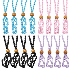6 pièce de 3 couleurs de corde de cire tressée pour fabrication de colliers de pochette en macramé&nbsp;NJEW-YW0001-23A