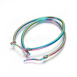 Orecchini a cerchio geometrici in acciaio inossidabile 304&nbsp;STAS-D171-05B-M