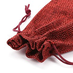 Sacs en polyester imitation toile de jute sacs à cordon&nbsp;ABAG-R005-17x23-M