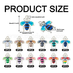 60pcs 12 pendentifs en alliage de couleurs&nbsp;ENAM-TA0001-61