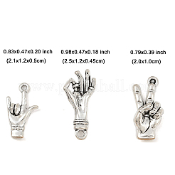 15 pz 3 stili pendenti in lega di stile tibetano&nbsp;TIBE-FP0001-21