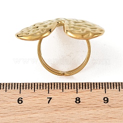 Anelli aperti con polsino in acciaio inossidabile 304 per donna&nbsp;RJEW-F212-04G