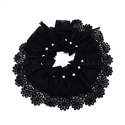 Bestickter floraler Chiffonkragen&nbsp;DIY-WH0265-12