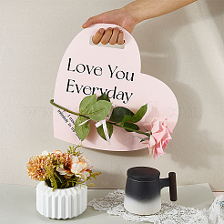 7 carte d'emballage en papier à fleurs simples pour la Saint-Valentin&nbsp;DIY-WR0004-99