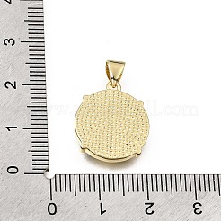 Pendenti in zirconi cubici trasparenti in micro pavè di ottone&nbsp;CU-CBAF50C-01C-G03